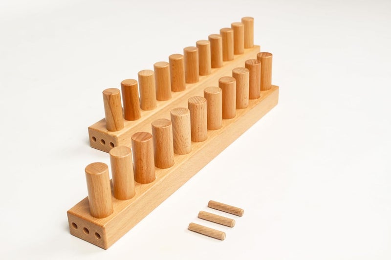 SRYBLT 2-Pack DIY Chunky Knit Blanket Loom, 30.2-inch Long Beech Wood Base with Solid Wood Pegs, Stackable for Portability, Expandable Connections, and Clear Coating (Without Brand Name) - Image 4